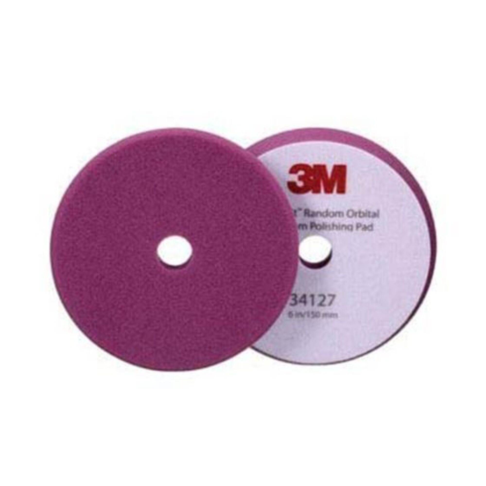 3M Perfect-It Random Orbital Foam Polishing Pad — 6in., Purple, 2 Pads/Bag, Model# 34127
